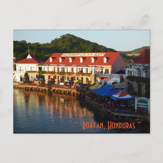 Roatan, Honduras, Coxen Hole Postcard (Front)