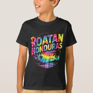 Roatan Honduras Retro Tie Dye Tropical Vacation T-Shirt