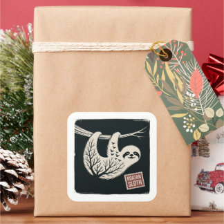 Roatan Honduras Sloth, Roatan Sloth, Roatan  Square Sticker