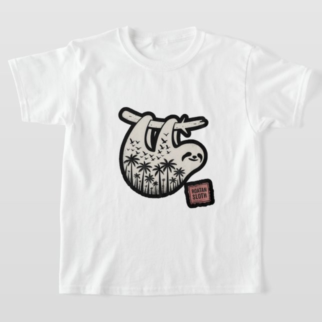 Roatan Honduras Sloth, Roatan Sloth, Roatan  T-Shirt (Laydown)