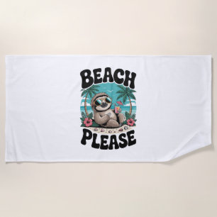 Roatan Honduras Sloth Summer Beach Towel