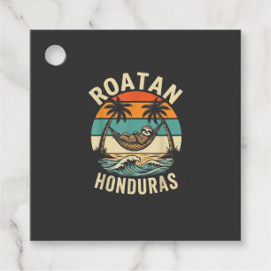 Roatan Honduras Sloth T-Shirt Favour Tags
