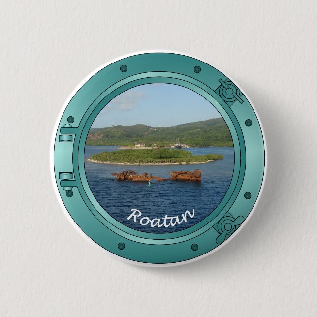 Roatan Porthole 2 Inch Round Button (Front)