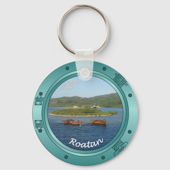 Roatan Porthole Keychain (Front)