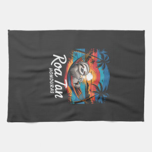 Roatan Sloth, Roatan Honduras Sloth, Roatan T-Shir Kitchen Towel