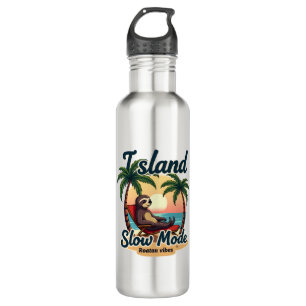 Roatan Sloth Vintage Island Relax Graphic 2 710 Ml Water Bottle