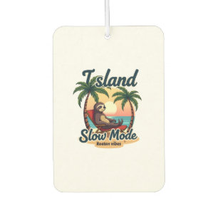 Roatan Sloth Vintage Island Relax Graphic 2 Air Freshener