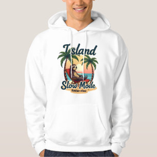 Roatan Sloth Vintage Island Relax Graphic 2 Hoodie