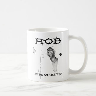 ROB RISE ON BELIEF LOGO MUG
