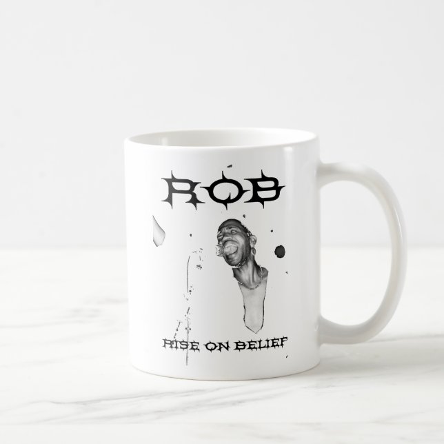 ROB RISE ON BELIEF LOGO MUG (Right)
