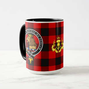 Rob Roy MacGregor Clan Badge & Tartan Mug