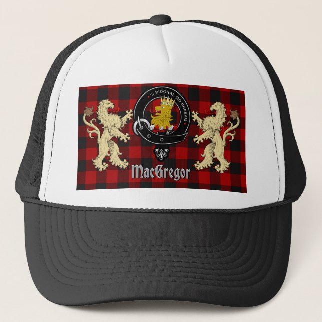 Rob Roy MacGregor Clan Badge & Tartan Trucker Hat (Front)