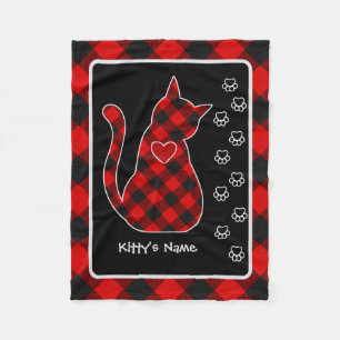 Rob Roy MacGregor Tartan Kitty Personalized Fleece Blanket