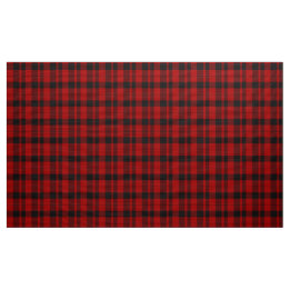 Rob Roy Tartan Tissu à plaid rouge et noir