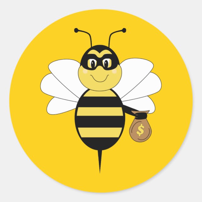 RobBee Bumble Bee Sticker (Front)