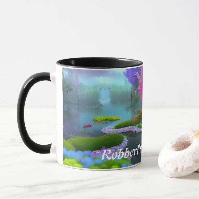 Robbert's Morning Tea Personalized Customizable Mug (With Donut)