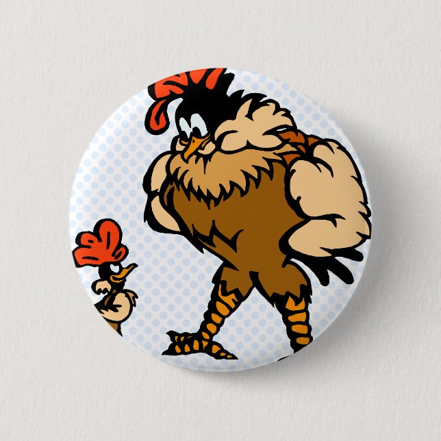 Robbey Rooster 2 Inch Round Button (Front)