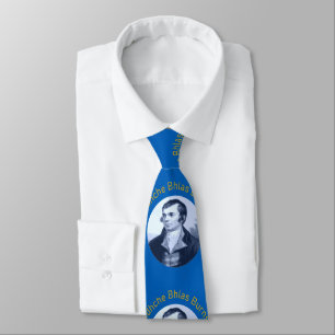 Robbie Burns - Oidhche Bhlas Burns Yellow Text Tie