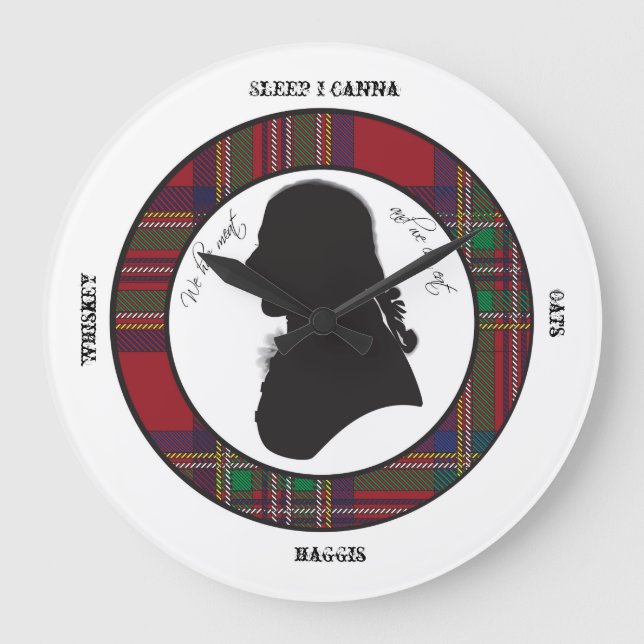 Robbie Burns silhouette clock (Front)