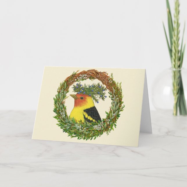 Robbie the western tanager card (Front)