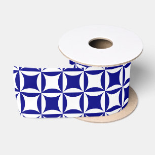 Robbing Peter to Pay Paul Blue Pattern Satin Ribbon