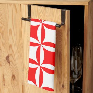 Robbing Peter to Pay Paul Red Pattern Kitchen Towel