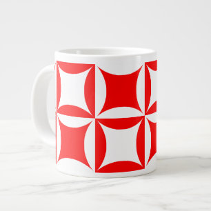 Robbing Peter to Pay Paul Red Pattern Large Coffee Mug