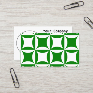 Robbing Peter to Pay Pual Green Pattern Business Card