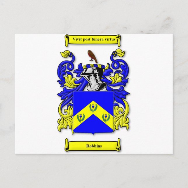 Robbins Coat of Arms Postcard (Front)