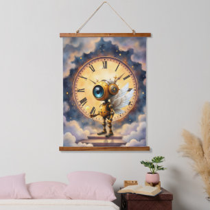 Robby the Winged Timekeeper – Wings of Time Series Hanging Tapestry