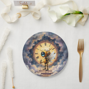 Robby the Winged Timekeeper – Wings of Time Series Paper Plate