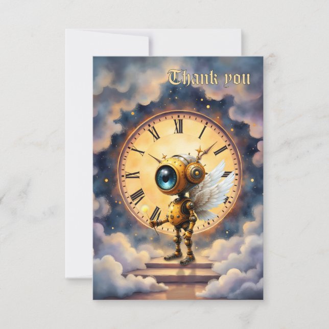 Robby the Winged Timekeeper – Wings of Time Series Thank You Card (Front)