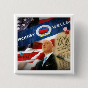 Robby Wells for President 2016 2 Inch Square Button