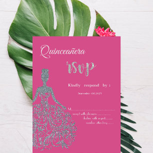 Robe à paillettes Fuschia Invitation RSVP Quincean