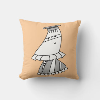 Robe académique kawaii dessin animé coussin