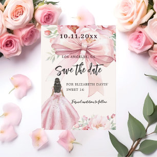 Robe crème arc rose Sweet 16 Enregistrer la carte 