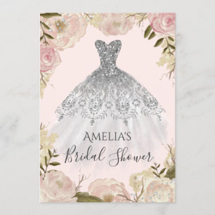 Robe de Mariée Fleur Rose Invitation à la Fête de 