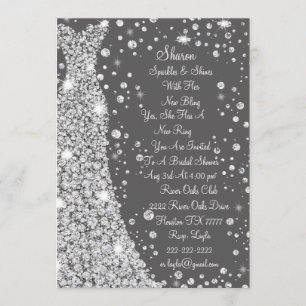 Robe de mariée incrustée de diamants Invitation de