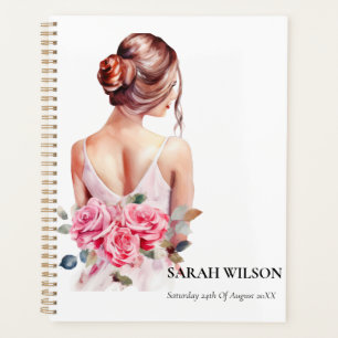 Robe de mariée rose moderne aquarelle Cadeaux de m