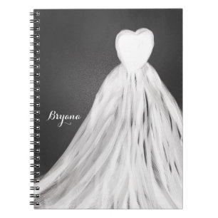 Robe de mariée tableau noir Journal de Baby Shower