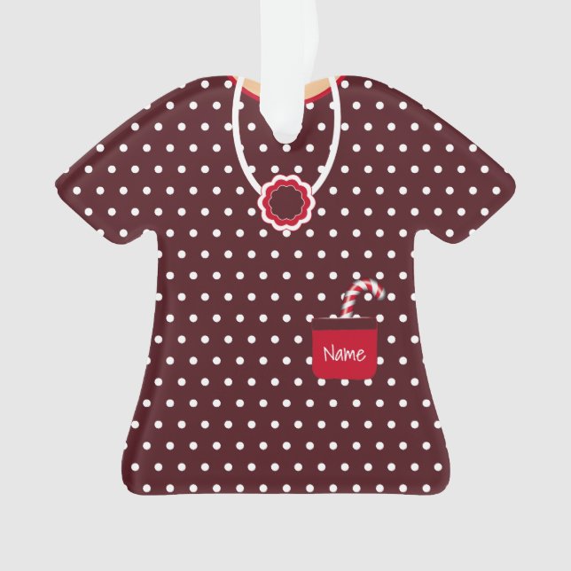 Robe de Noël pois personnalisée (devant)