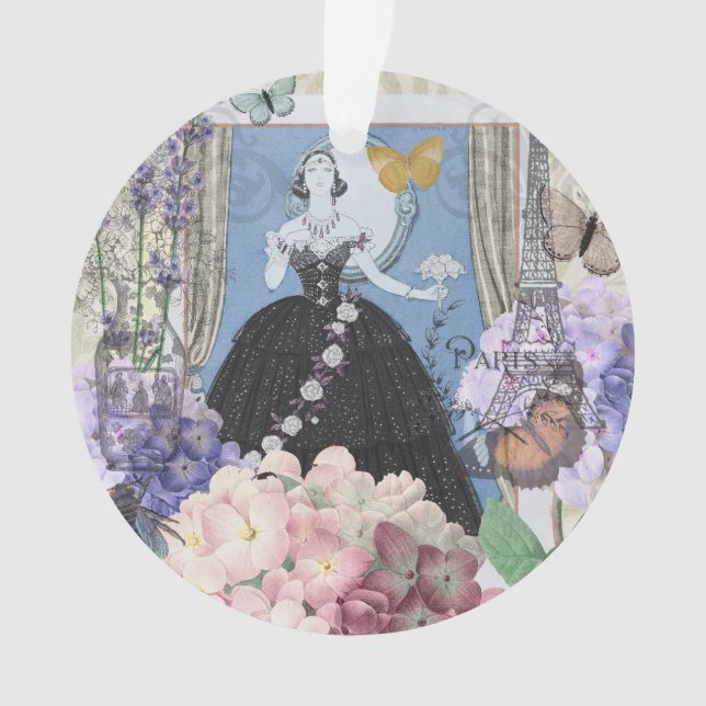Robe élégante bleue pour femme, fantaisie florale  (devant)