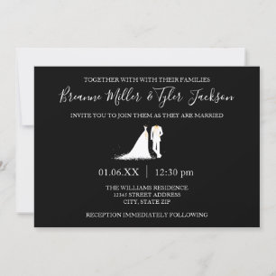 Robe et tux - Faire-part de mariage