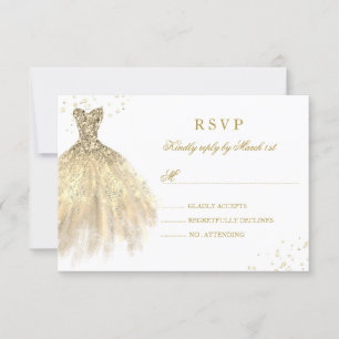 Robe étincelante or Quinceanera RSVP