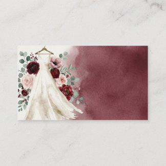 Robe florale rouge burgundy rose Invitation de dou