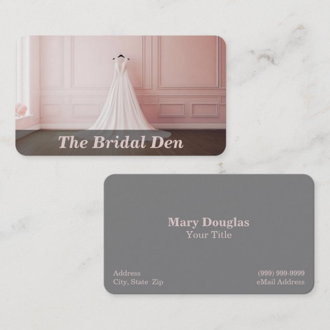 Robe mariage / Carte de visite de la boutique nupt (Devant / Derrière)