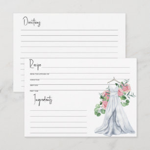Robe mariage - Douche nuptiale, Carte Recette