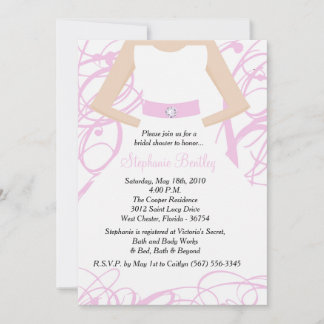Robe Mariage rose Invitation de douche nuptiale