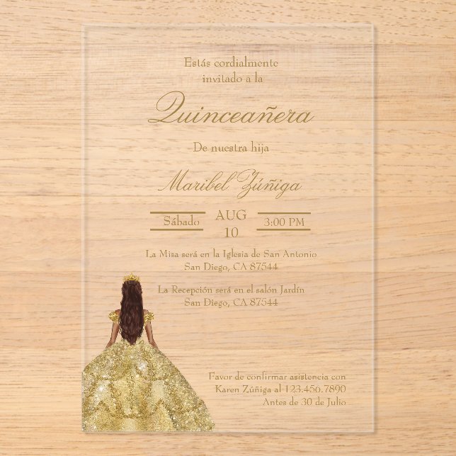 Robe or Quinceanera invitation (Recto)