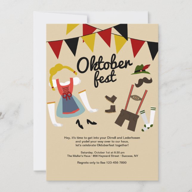 Robe pour Oktoberfest Invitation (Devant)